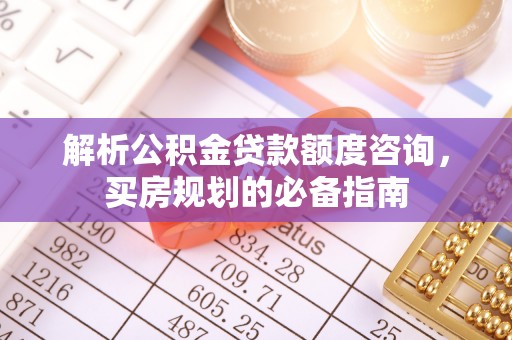 仪陇解析公积金贷款额度咨询，买房规划的必备指南